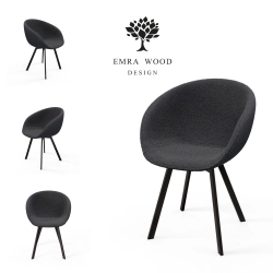Krzesło KR-500 Ruby Kolory Tkanina Abriamo 08 Boucle Design Italia 2025-2030